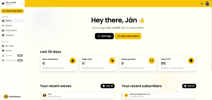 Pushwave screenshot 2